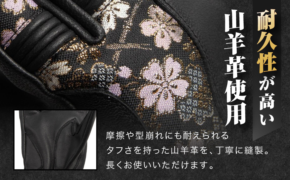 【デグナー】レザー金襴グローブ [TG-101KF] カラー：桧垣桜-ブラック【サイズL】［ 京都 バイクギア グローブ 人気 おすすめ 革 レザー ツーリング ライダー バイカー バイク ブランド メーカー ギア パーツ ］