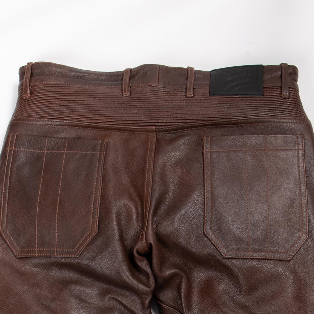 【デグナー】メンズカップ付レザーパンツ [DP-28] ブラウン 〈Sサイズ〉［ 京都 八王子 バイクギア ブランド 大好評 レザー パンツ 人気 おすすめ 牛革 革 ツーリング ライダー バイカー バイク パーツ 通販 送料無料 ふるさと納税 ］