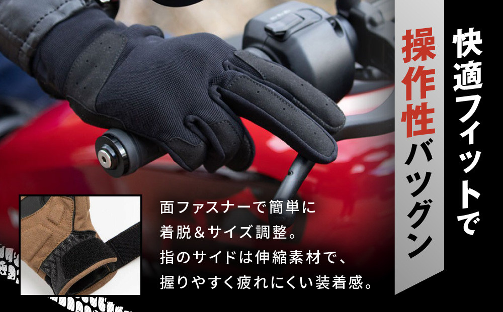 【デグナー】テキスタイルグローブ [TG-86] ブラック-ブラウン ＜Mサイズ＞［ 京都 バイク 革製品 ブランド グローブ 人気 おすすめ 手袋 革 レザー ツーリング ライダー バイカー バイクギア メーカー ギア パーツ 送料無料 ふるさと納税 ］