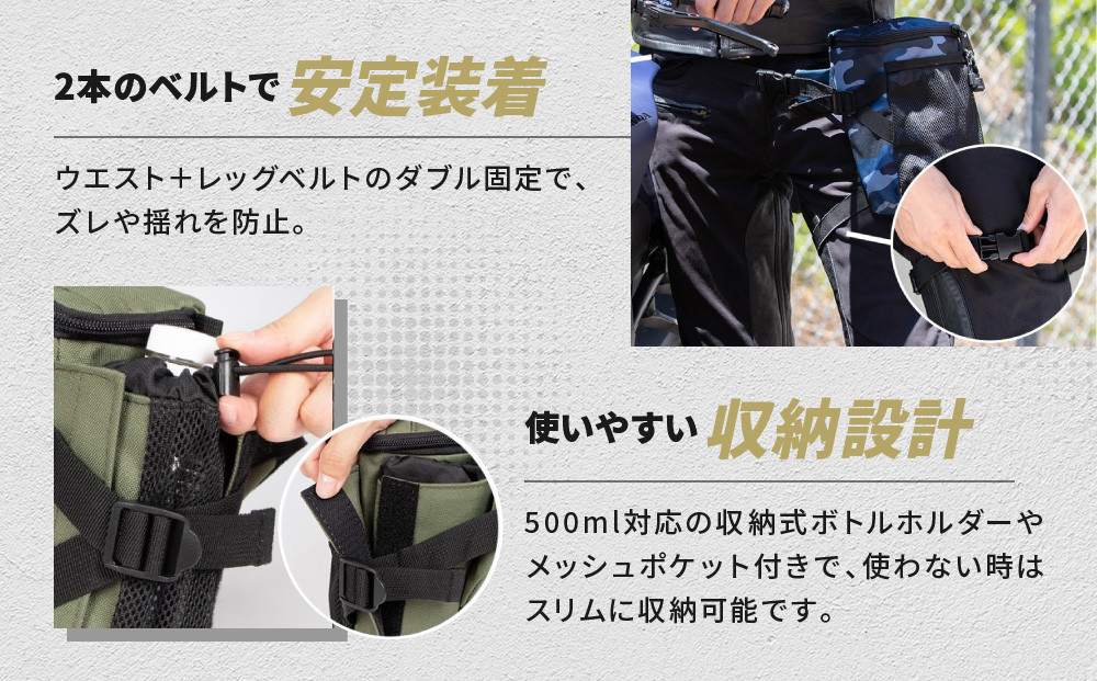 【デグナー】ホルスターバッグ [NB-203]  ＜ブラック＞［ 京都 バイク 革製品 ブランド ホルスター バッグ 人気 おすすめ おしゃれ 収納 鞄 革 ツーリング ライダー バイカー バイクギア メーカー ギア パーツ 送料無料 ふるさと納税 ］