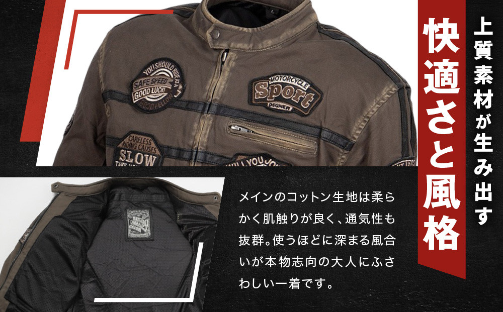 【デグナー】コットンジャケット[23SJ-6]〈カーキ・Lサイズ〉｜京都 バイクギア 人気ブランド バイク［ 京都 バイク バイクギア 人気 おすすめ ツーリング ライダー バイカー お取り寄せ 送料無料 ふるさと納税 ］