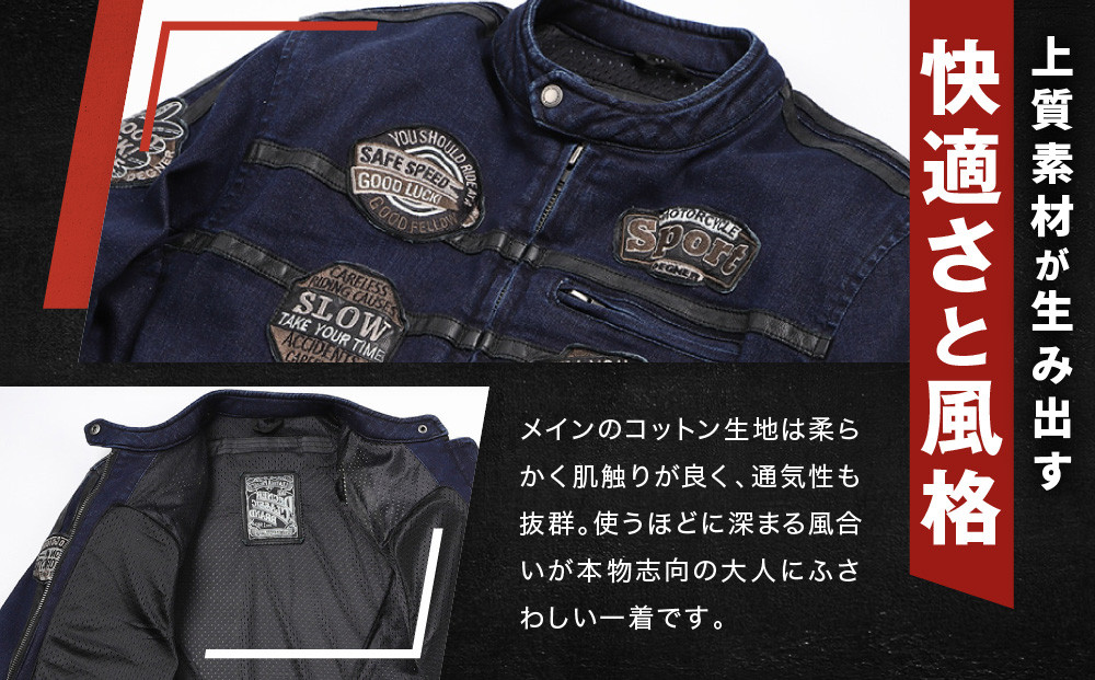 【デグナー】コットンジャケット[23SJ-6]〈ネイビー・XLサイズ〉｜京都 バイクギア 人気ブランド バイク［ 京都 バイク バイクギア 人気 おすすめ ツーリング ライダー バイカー お取り寄せ 送料無料 ふるさと納税 ］
