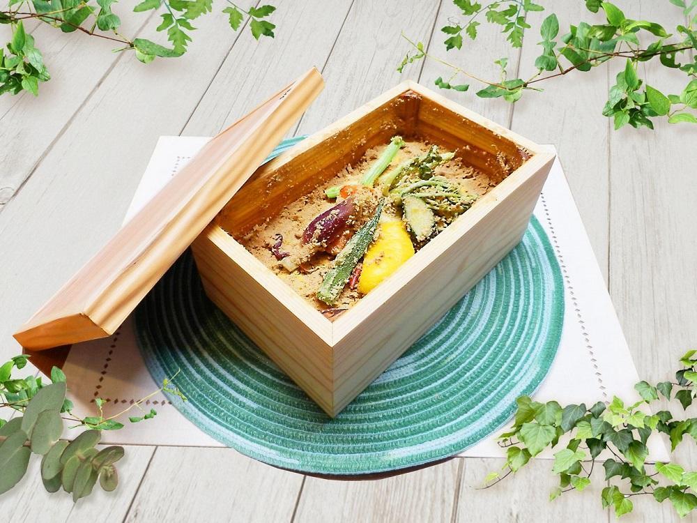 【京都北山丸太生産協同組合】北山杉のぬか漬け容器「京玉手箱」・熟成ぬか床・足しぬかセット