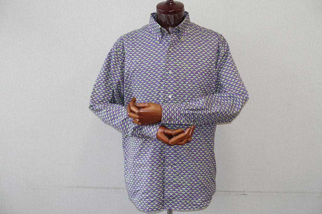 【鷲野染工場】メンズシャツ（鱗） Ｌサイズ