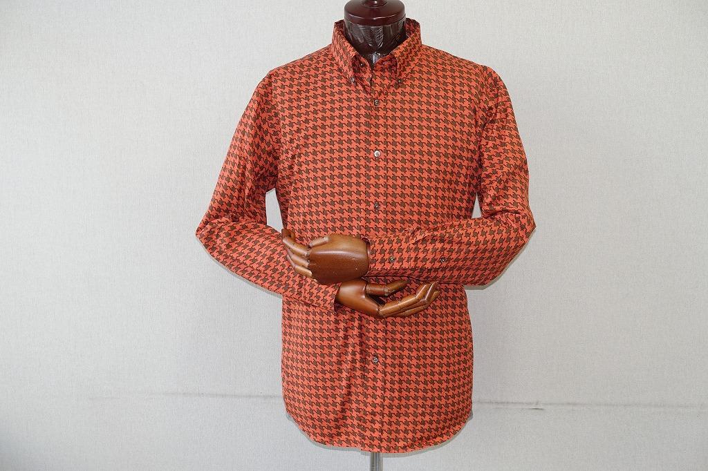 【鷲野染工場】メンズシャツ（千鳥格子） Ｌサイズ