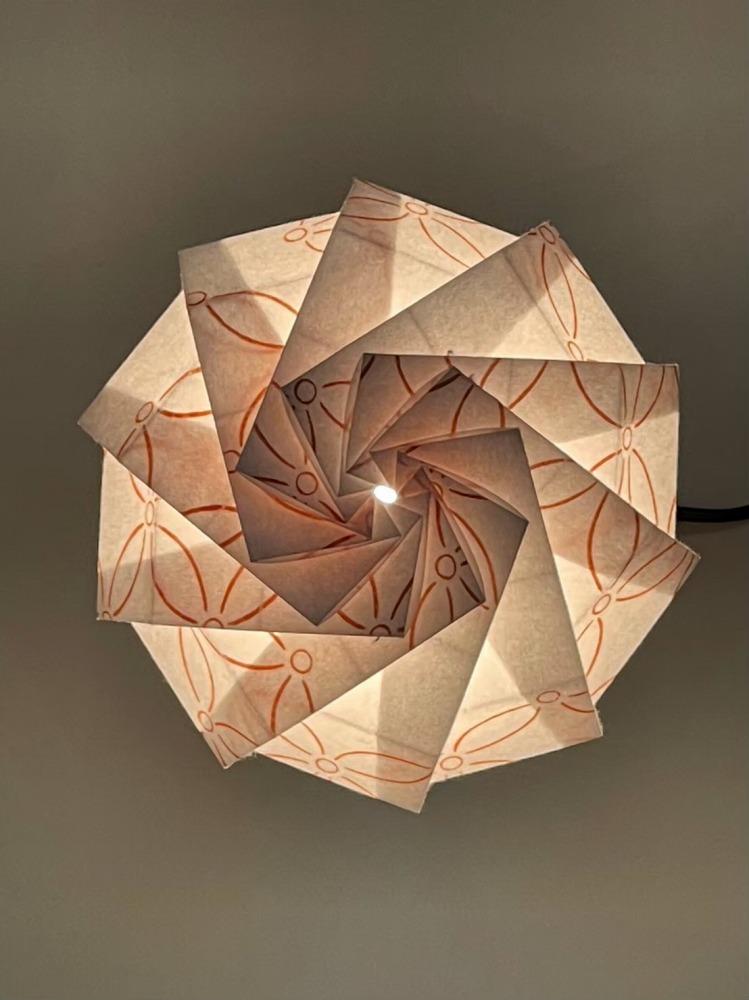 【イノベーティブクラフトワークス】折灯華 BONBORI maru -M- 京からかみ 10cm ポール付スタンドタイプ