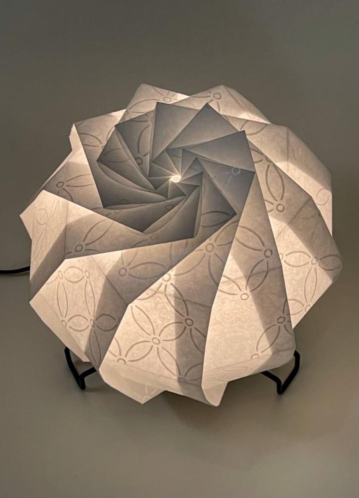 【イノベーティブクラフトワークス】折灯華 BONBORI maru -L- 京からかみ 平置きタイプ