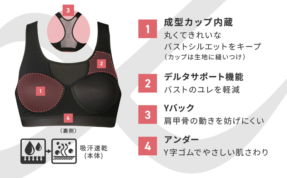 【ワコール】CW-X スポーツゆれケアブラ＜Lサイズ＞ブラック［ 京都 ワコール 高機能 スポーツブラ パフォーマンスアップ 疲労軽減 人気 おすすめ 下着 衣類 アスリート スポーツ ジョギング ランニング 登山 ダンス ヨガ ジム 健康 お取り寄せ 通販 送料無料 ふるさと納税 ］