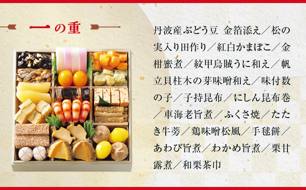 【大丸京都店おすすめ品】＜京ぎをん浜作主人＞監修 和風二段 4人前【大丸京都店おすすめ品】｜京都 本格和風おせち 人気おせち［ 京都 料亭 老舗 おせち 京料理 人気 おすすめ 2026 正月 お祝い おせち料理 グルメ ご自宅用 お取り寄せ 通販 送料無料 ふるさと納税 ］