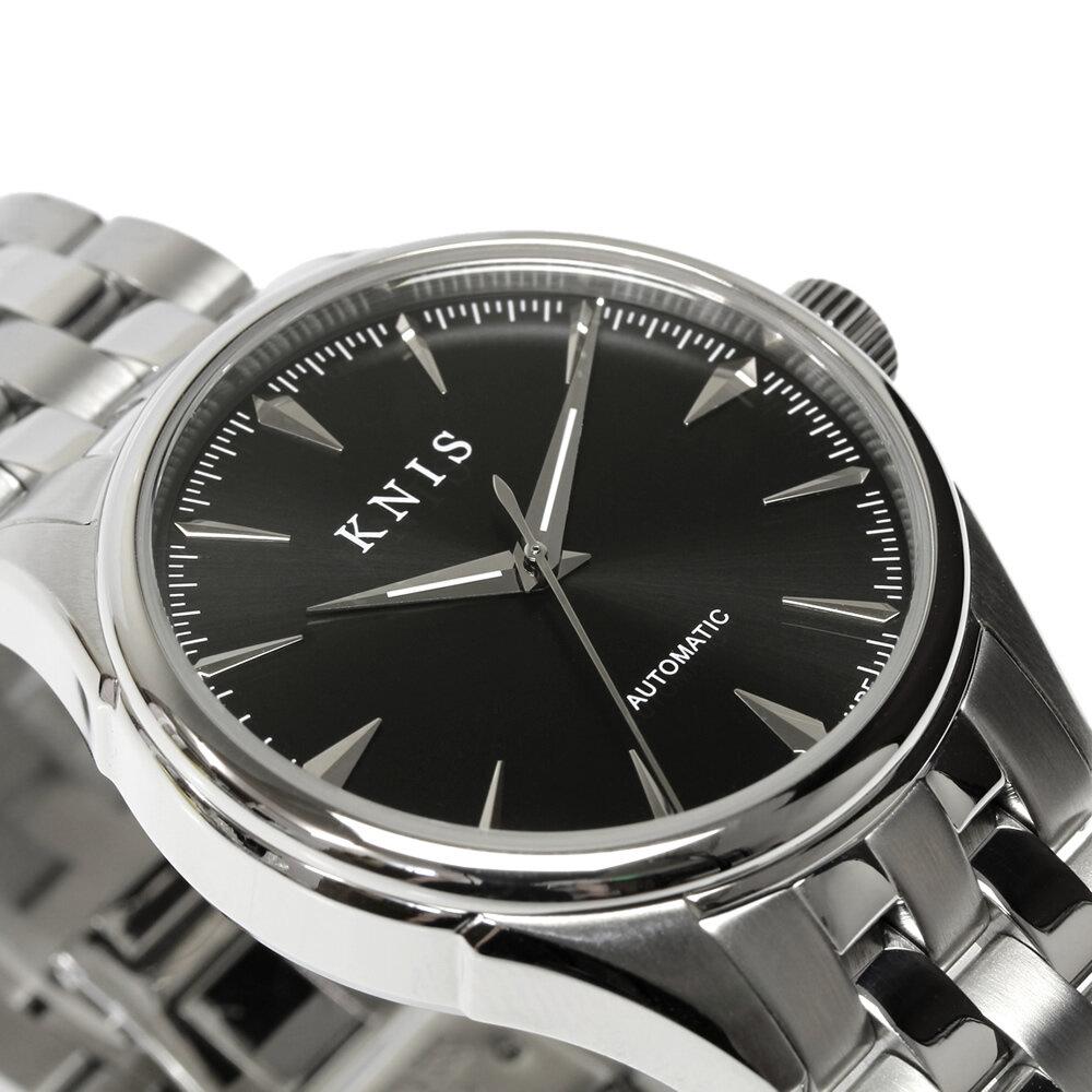 【KNIS KYOTO】サンレイダイアル 日本製 自動巻き 腕時計 ブラック［ 京都発 腕時計 ブランド おしゃれ 人気 おすすめ ウォッチ 時計 高級 ファッション お取り寄せ 通販 ニス ふるさと納税 ］