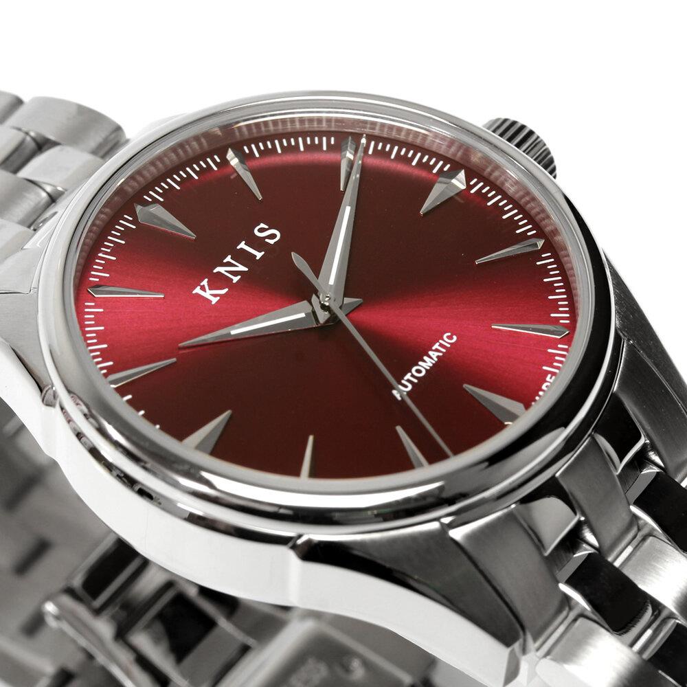 【KNIS KYOTO】サンレイダイアル 日本製 自動巻き 腕時計 レッド［ 京都発 腕時計 ブランド おしゃれ 人気 おすすめ ウォッチ 時計 高級 ファッション お取り寄せ 通販 ニス ふるさと納税 ］