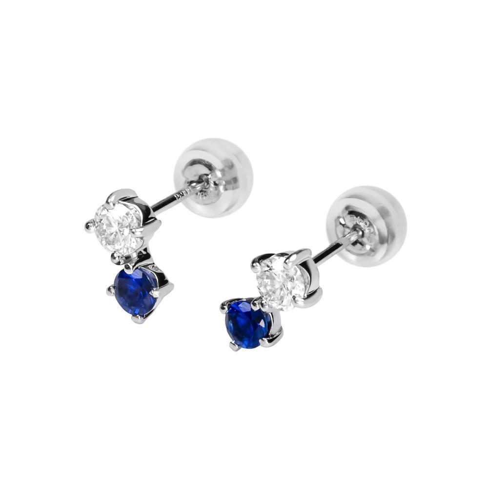 【高島屋選定品】＜京セラ＞クレサンベール＜ブルーサファイア／ダイヤモンド ＞PT900 ピアス カジュアル 9月誕生石［ 京都 宝石 ジュエリー 人気 おすすめ 高級  特別 おしゃれ ファッション ブランド ダイヤ サファイア ］