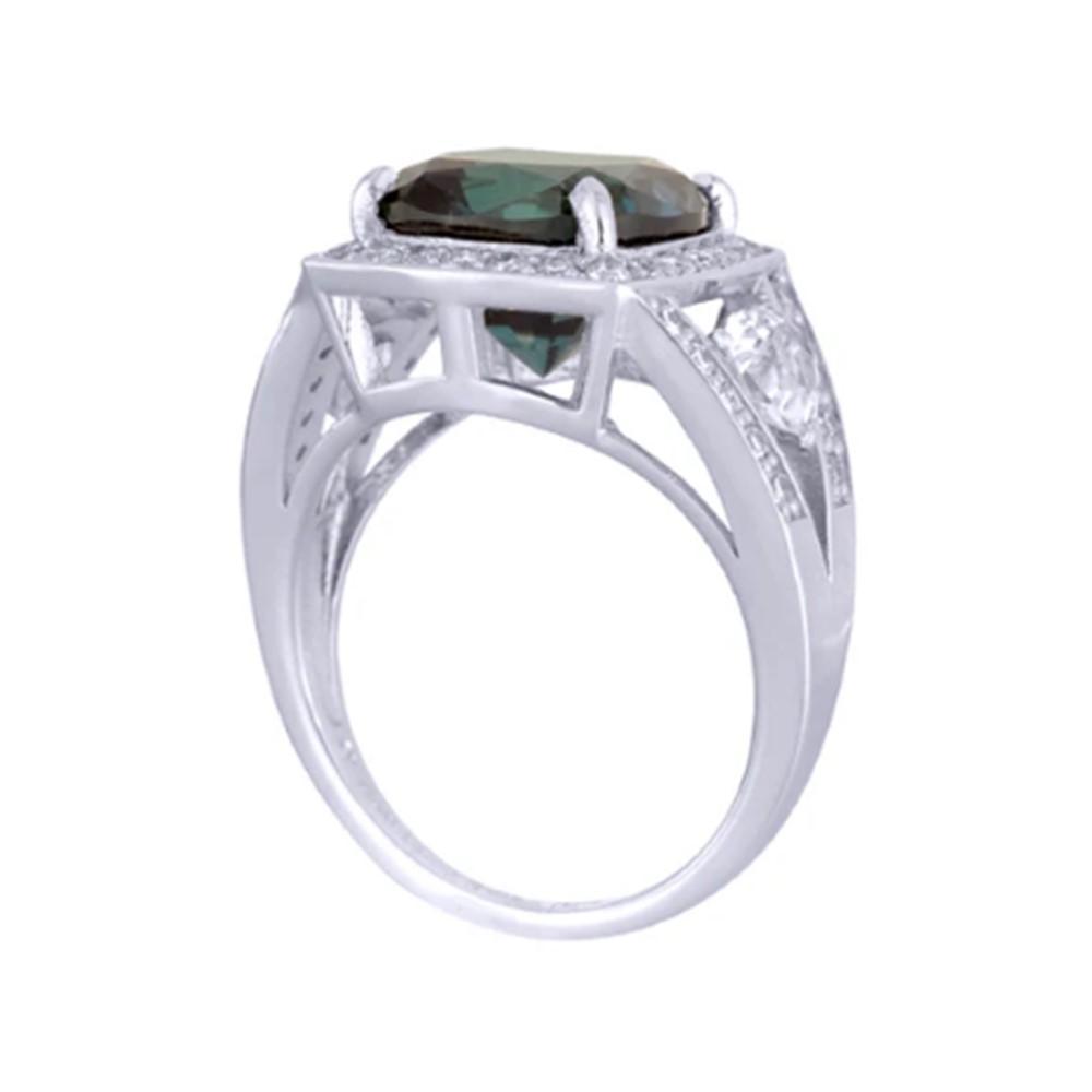 【高島屋選定品】＜京セラ＞クレサンベール＜アレキサンドライト／ダイヤモンド／プラチナ＞PT900 リング クッションカット 6月誕生石 ［ 京都 宝石 ジュエリー 人気 おすすめ 高級  特別 おしゃれ ファッション ブランド ダイヤ アレキサンドライト ］