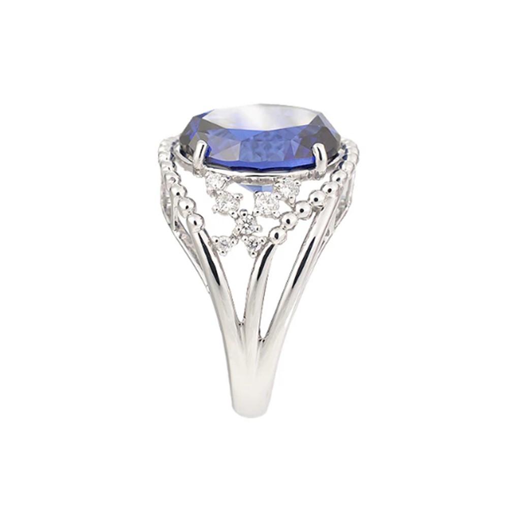 【高島屋選定品】＜京セラ＞クレサンベール＜ブルーサファイア／ダイヤモンド＞PT900 PTリング 9月誕生石 ［ 京都 宝石 ジュエリー 人気 おすすめ 高級  特別 おしゃれ ファッション ブランド ダイヤ サファイア ］