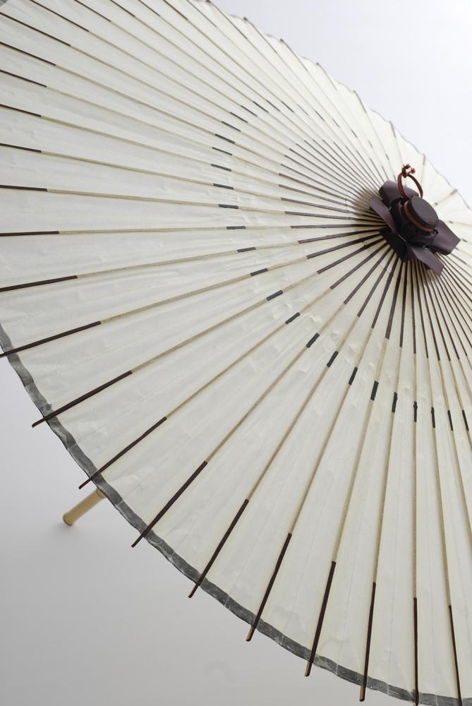 【日吉屋】特選番傘（白） 名入れあり（タイプA・C)