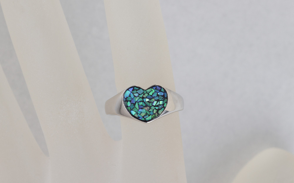 【嵯峩螺鈿野村】ハートリング｜京都 老舗 伝統工芸 漆器 ジュエリー［ 京都 老舗 伝統工芸 工芸品 アクセサリー ジュエリー ファッション 指輪 漆 人気 おすすめ 職人 お取り寄せ 通販 送料無料 ふるさと納税 ］