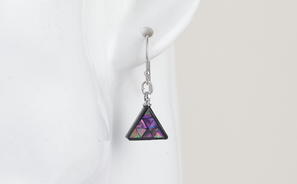 【嵯峩螺鈿野村】ウロコピアス｜京都 老舗 伝統工芸 漆器 ジュエリー［ 京都 老舗 伝統工芸 工芸品 アクセサリー ジュエリー ファッション 漆 人気 おすすめ 職人 お取り寄せ 通販 送料無料 ふるさと納税 ］