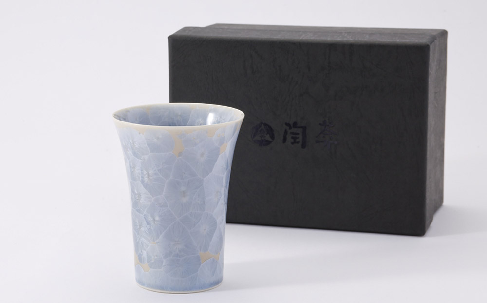 【陶あん】花結晶フリーカップ（銀藤）