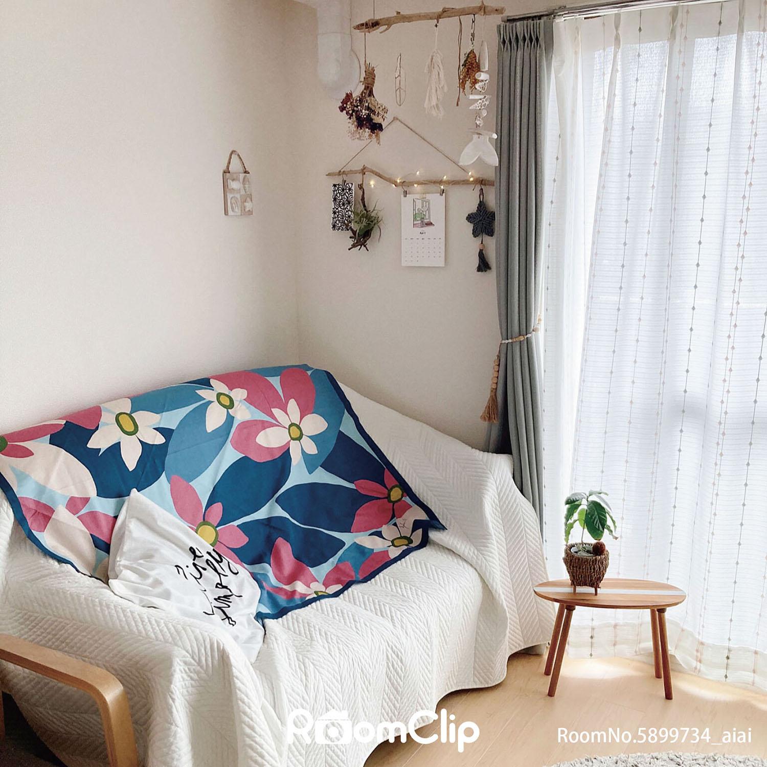 【三陽商事】シビラ大判ふろしき（マランタ／ライトブルー）