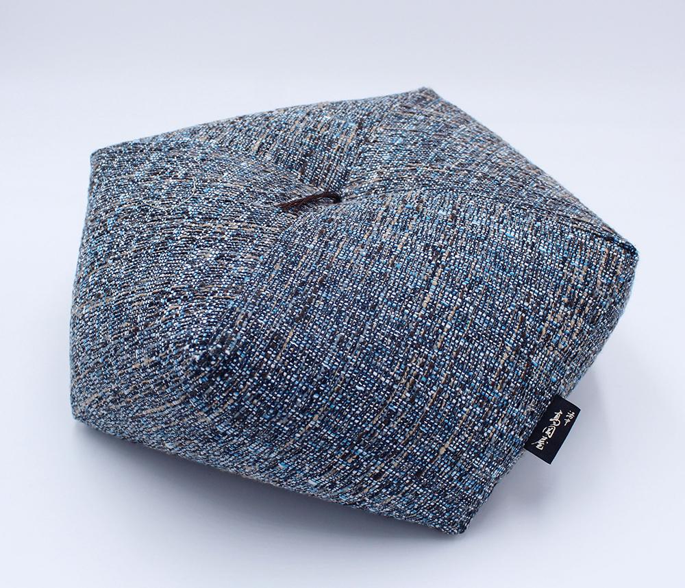 【 洛中高岡屋 】落ち着いた色目と素材感 ブレンデル おじゃみ座ぶとん（ブルー）