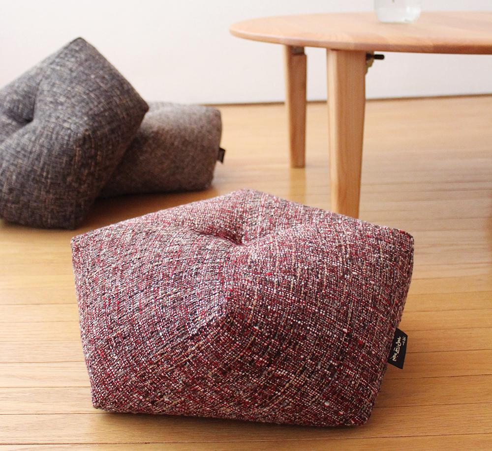 【 洛中高岡屋 】落ち着いた色目と素材感 ブレンデル おじゃみ座ぶとん（レッド）