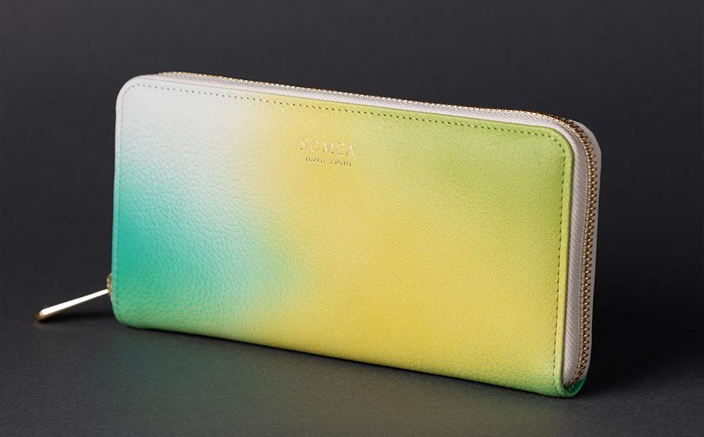 【池内友禅】SOMEA brume レモン 長財布｜京都 友禅染 ブランド 財布 人気［ 京都 サイフ おすすめ 革製品 本格 通勤 雑貨 高級 男女兼用 お取り寄せ 通販 送料無料 ふるさと納税 ］