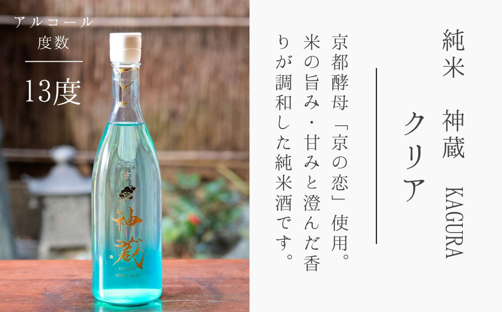 【松井酒造】純米 神蔵 KAGURA 無濾過 無加水 生酒（クリア）/ 720ml ［ 京都 五紋神蔵 純米酒 老舗 酒蔵 日本酒 お酒 かぐら 原酒 人気 おすすめ お取り寄せ 通販 送料無料 ふるさと納税 ］
