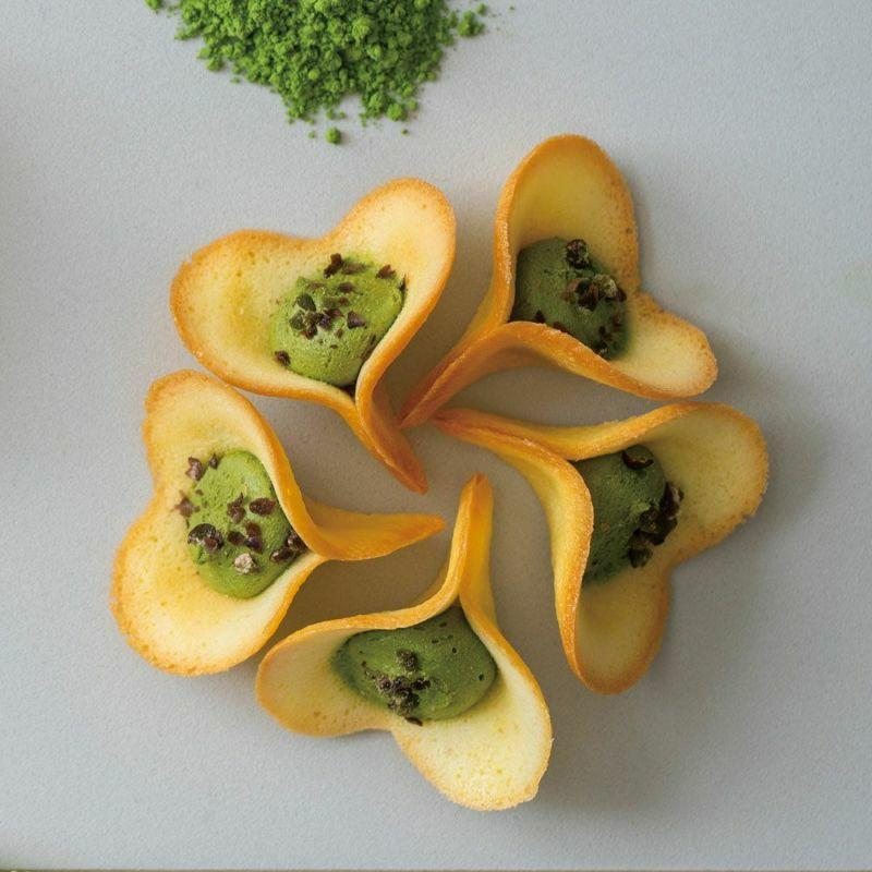 【KINEEL】ルフル 16個入（バニラ8個・抹茶8個）［ 京都 老舗 和菓子 千寿せんべい 有名店 ラングドシャ 人気 おすすめ お菓子 スイーツ 洋菓子 花 お取り寄せ 通販 ギフト プレゼント 贈答 ふるさと納税 ］