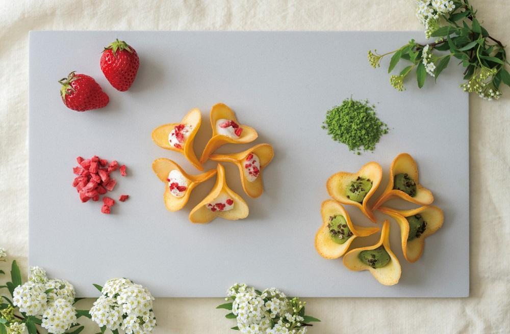 【KINEEL】ルフル20個入（バニラ×10個、抹茶×10個）［ 京都 老舗 和菓子 千寿せんべい 有名店 ラングドシャ 人気 おすすめ お菓子 スイーツ 洋菓子 花 お取り寄せ 通販 ギフト プレゼント 贈答 ふるさと納税 ］