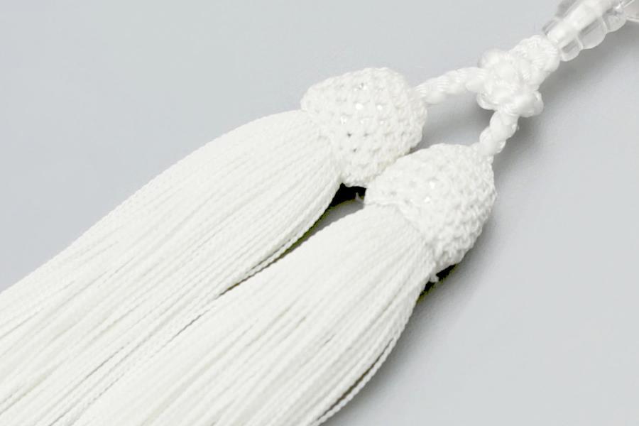 【京念珠】数珠 淡水真珠 水晶 正絹房【土屋念珠店/女性用/レディース/念珠/略式/3702】