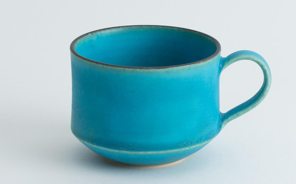 【瑞光窯-ZUIKOU-】スタッキングマグ ペアセット(ターコイズブルー/青)［ 京都 京焼 陶磁器 清水焼 窯元 コーヒーカップ マグカップ 180ml 適量サイズ おしゃれ 人気 おすすめ 食器 うつわ 陶器 お取り寄せ 通販 送料無料 ふるさと納税 ］