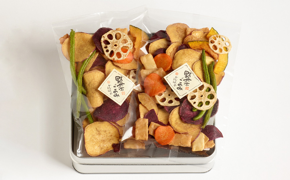 【かなだや】野菜ごのみ(野菜チップス＆おかき120g×2袋)［ 京都 あられ おかき せんべい 人気 おすすめ おいしい ギフト プレゼント グルメ 食べ比べ 詰め合わせ お取り寄せ 通販 送料無料 ふるさと納税 ］