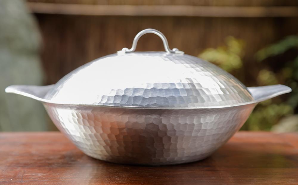 【八木庖丁店】手打ちアルミ製 よせ鍋(9寸)