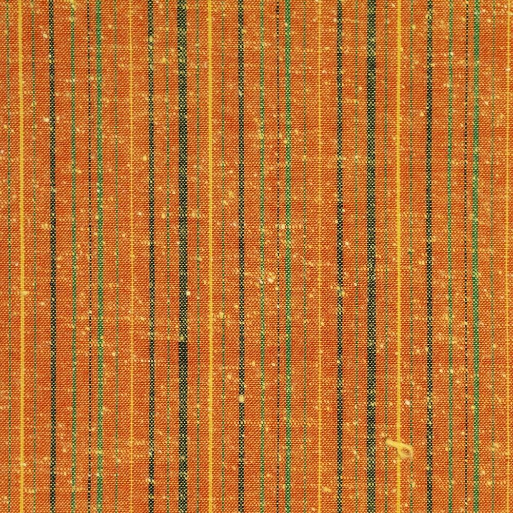 【工夫庵】唐桟縞（とうざんじま）座布団 オレンジ（2枚セット）（OR）