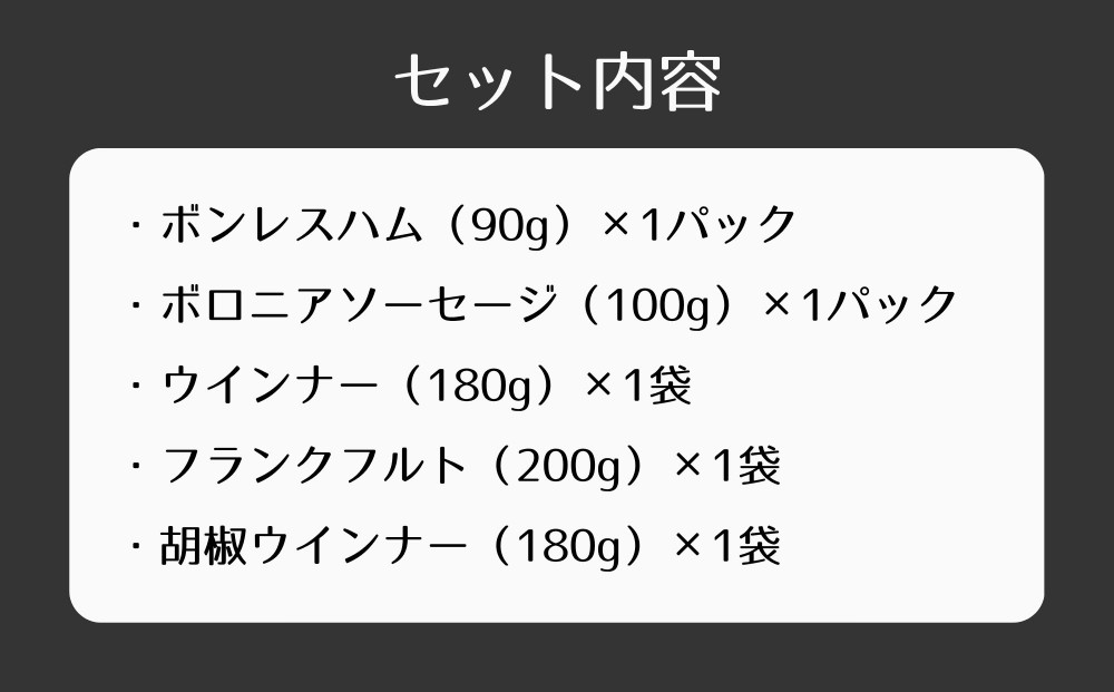 【仙石ハム伊賀屋】ハムとソーセージ５種詰め合わせ｜京都 ギフト 厳選したお肉［ 国産豚肉のみ使用 こだわりの素材 手仕込み お中元 お歳暮にも 人気 おすすめ お取り寄せ 通販 送料無料 ふるさと納税 ］
