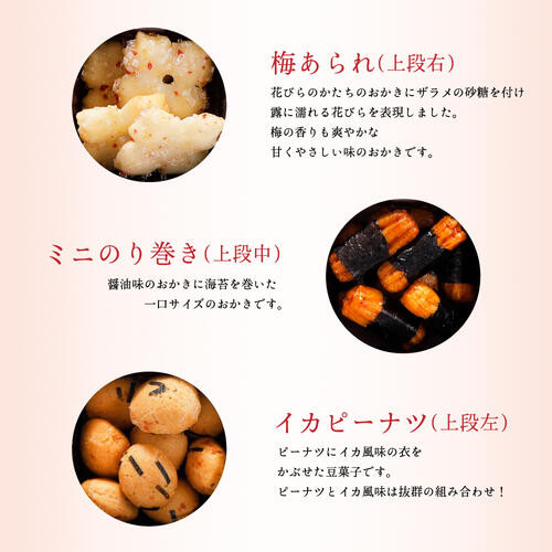 【京・月待庵】おかき箱 1段｜京都 老舗 駄菓子 人気セット［ あられ 金平糖 クッキー 可愛い おすすめ お菓子 和菓子 ギフト プレゼント 贈答 お取り寄せ 送料無料］