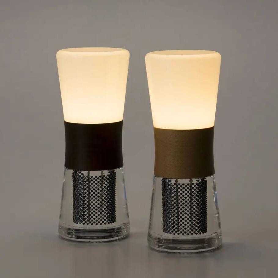 【世界初の全方位受光ソーラー】スフェラーランタン（砂時計型のソーラーランタン）＜ウォールナット＞［ 京都 世界初 太陽電池 スフェラ―パワー ランプ アウトドア キャンプ  災害用 電気 間接照明 照明 ふるさと おしゃれ かっこいい 京都 通販 送料無料 ふるさと納税 ］ 