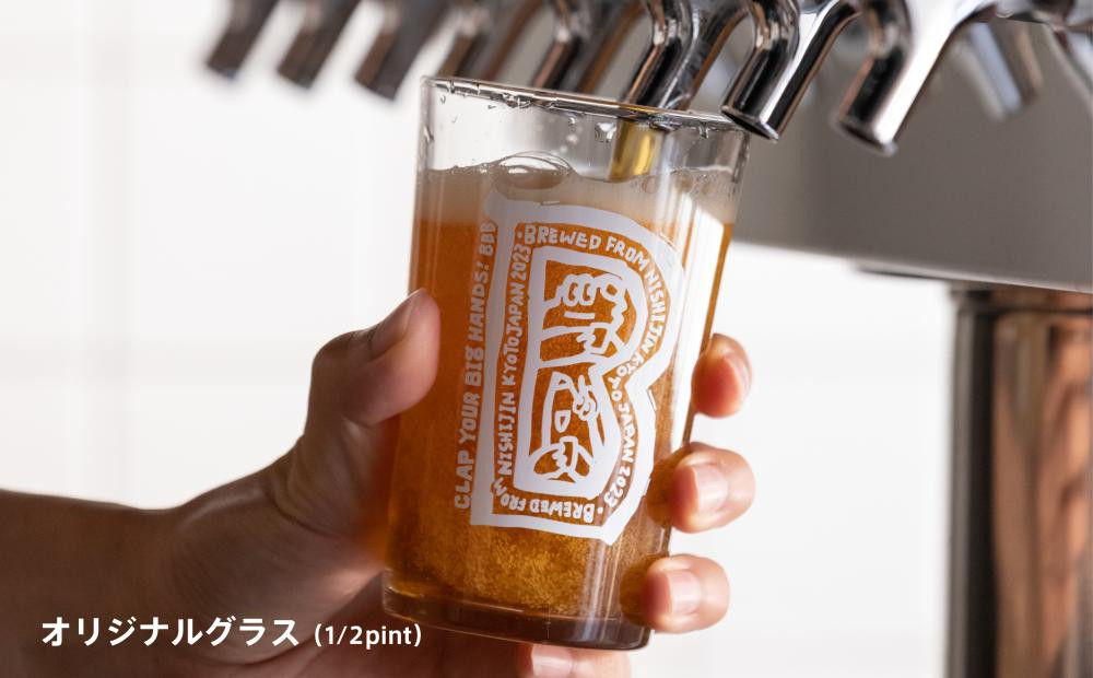 【Bighand Bros. Beer】クラフトビール500ml缶 10本セット + オリジナル1/2 pintグラス + “Big B” 風呂敷［ 京都 西陣 ビッグハンドブロスビア ご当地 クラフトビール 人気 おすすめ お酒 ビール 地ビール お取り寄せ 通販 送料無料 ふるさと納税 ］