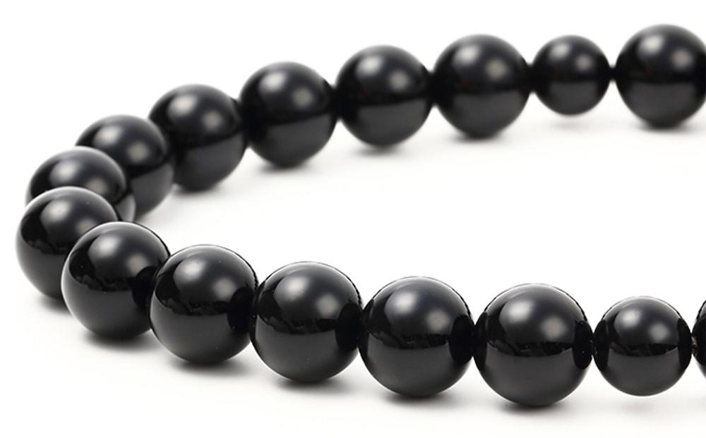 【意匠京念珠板倉】数珠 念珠 京念珠 黒オニキス 12mm玉 すべての宗派で使える 片手略式 男性用 黒 ブラック 正絹房 / 数珠袋(念珠入れ)&化粧箱&証明書付（京都府伝統産業優秀技術）