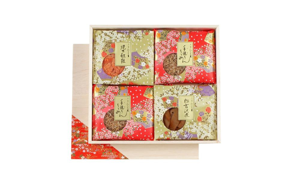 【わらびの里】手選りちりめんと焼き紅鮭・松茸沢煮 3種セット ｜京都 老舗料亭 ちりめん山椒 人気セット［ 京都 料亭 京料理 懐石 人気 おすすめ ちりめん山椒 ご飯のお供 お取り寄せ 通販 送料無料 ふるさと納税 ］