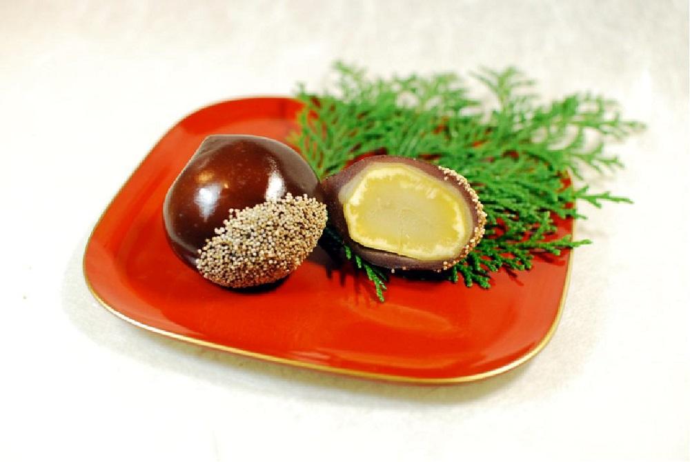 【京菓子司　二條若狭屋】ふく栗・やき栗詰合せ　12個入り