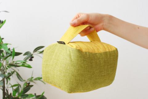 【洛中高岡屋】３つの高さで寛げるアイテム『コロミィ』（萌黄＆菜の花）