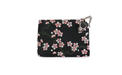 【AYANOKOJI】天溝がま口ウォレット(流花 黒)