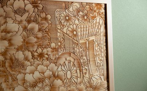 【三彩工房】京友禅木パネル