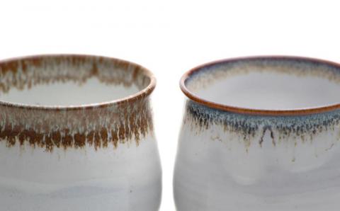 【晋六窯】白萩海鼠釉薬マグカップ