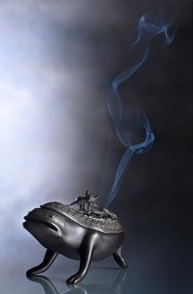 【清課堂】三足の蛙　銅・香炉