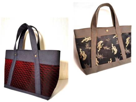 【洛北】着物&帯リメイク[着物バッグ]