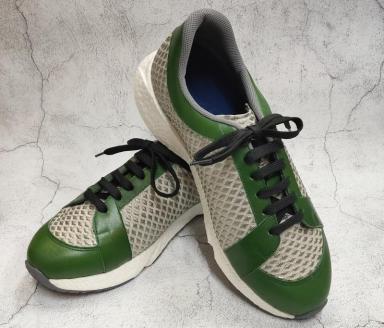 【ネーカーズ】【Tie a bond】西陣織スニーカー（緑）〈26cm〉