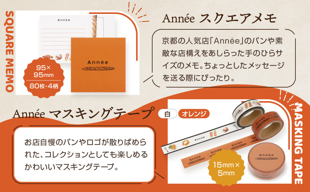 【PHP研究所】旅する京都パン屋さん 文具セット＜アネVer.＞｜おしゃれで可愛い文房具 人気ベーカリー アネコラボ[ 京都 PHP研究所 文房具セット 人気ベーカリーコラボシリーズ アネ かわいい おしゃれ 人気 おすすめ パン グッズ お取り寄せ 通販 送料無料 ふるさと納税 ]