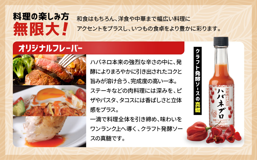 ハバネブロオリジナル 60ml 1本｜京都 ハバネロ ホットソース 辛口 調味料 人気セット[ 自然素材のハバネロソース 国産ハバネロ 化学調味料無添加 人気 おすすめ 調味料 香辛料 ソース ギフト プレゼント お取り寄せ 通販 送料無料 ふるさと納税 ]